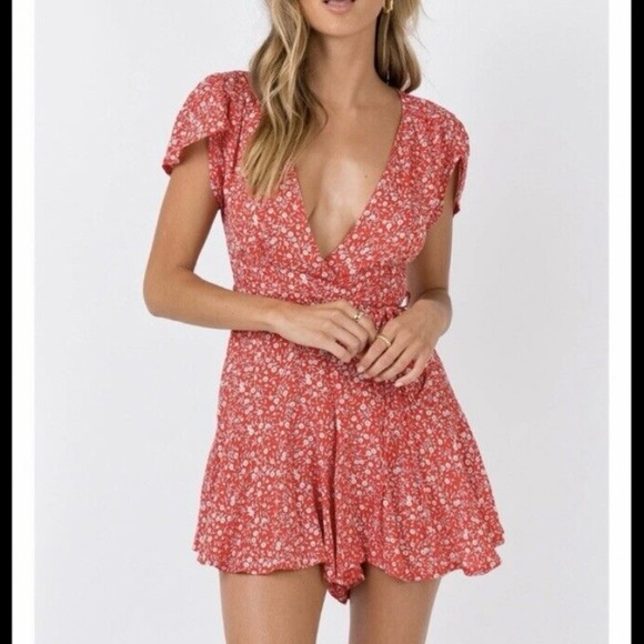 Trixxi daisy floral faux bodice romper - Picture 1 of 7